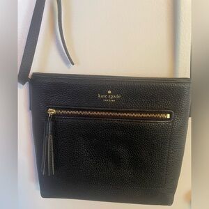 Kate Spade Black Crossbody Bag with Gold Accents